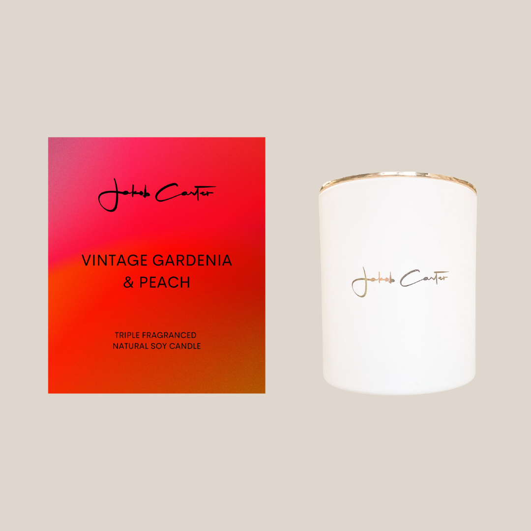 VINTAGE GARDENIA & PEACH SOY CANDLE