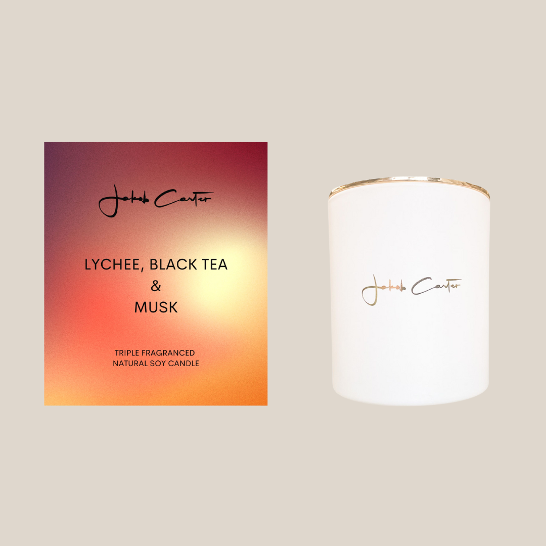 LYCHEE, BLACK TEA & MUSK SOY CANDLE