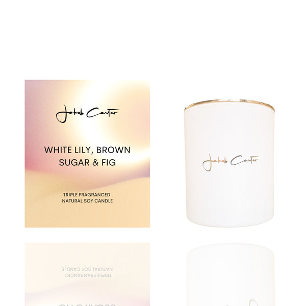 WHITE LILY, BROWN SUGAR & FIG TRIPLE SCENTED SOY CANDLE